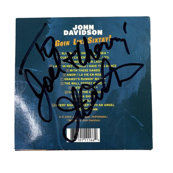 Vintage John Davidson Goin Like Sixtay Music CD Autographed u 14 Tracks 2003 - Picture 2 of 2